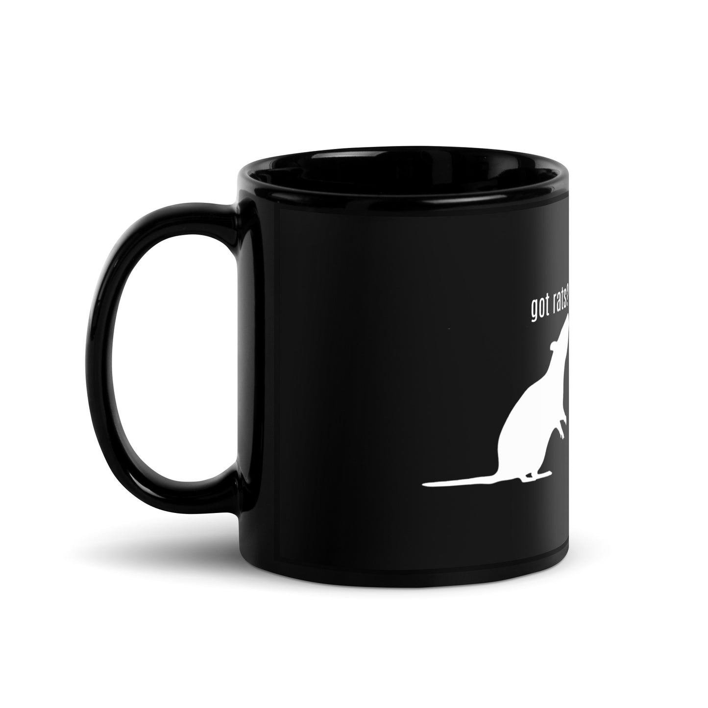 Got Rats? Black Glossy Mug