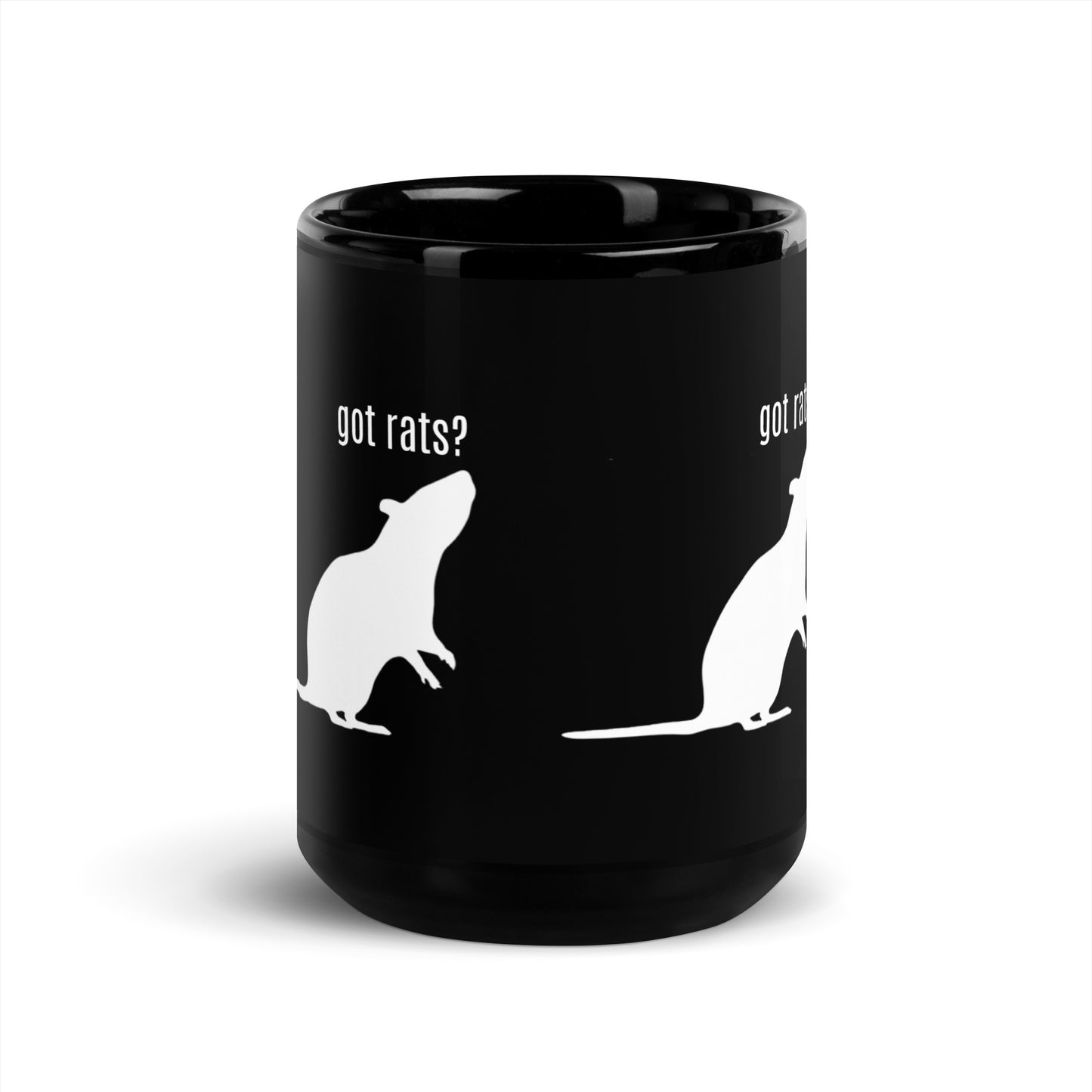 Got Rats? Black Glossy Mug