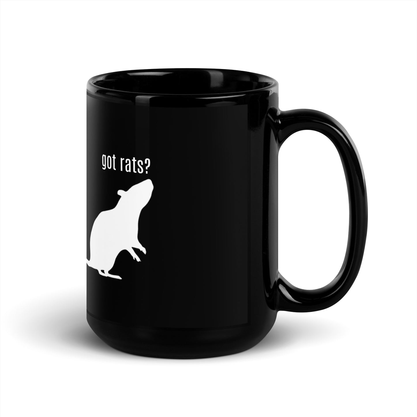 Got Rats? Black Glossy Mug