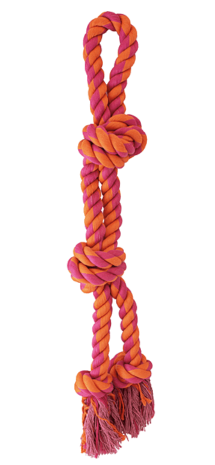 Knotty Split Rope Orange & Pink 23.5"