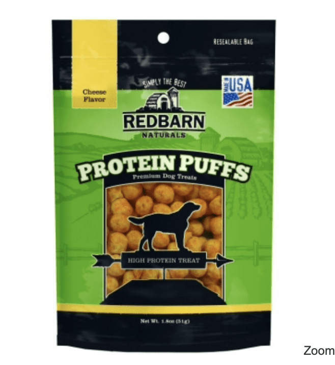 REDBARN Protein Puffs Cheese Dog Treats