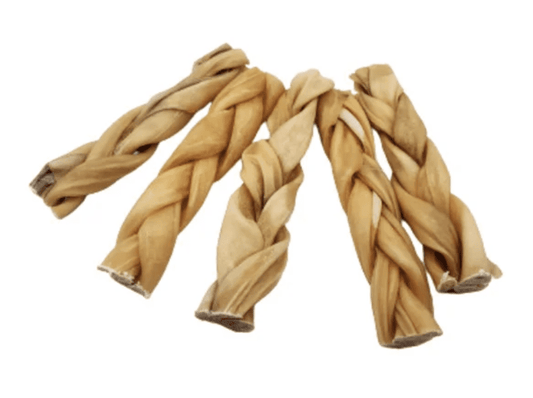 6″- Braided Beef Collagen Stick – Natural