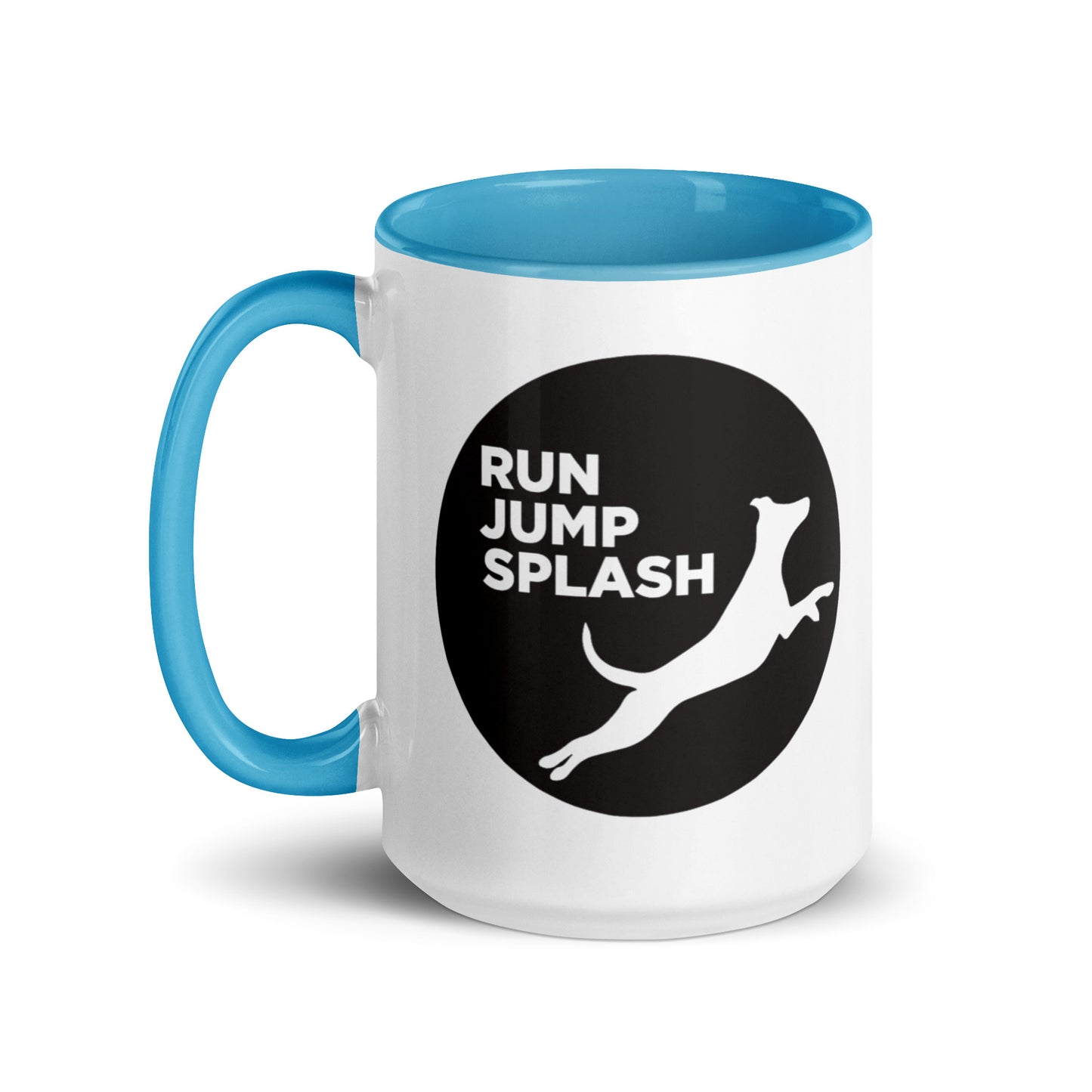 Run Jump Splash Mug with Color Inside