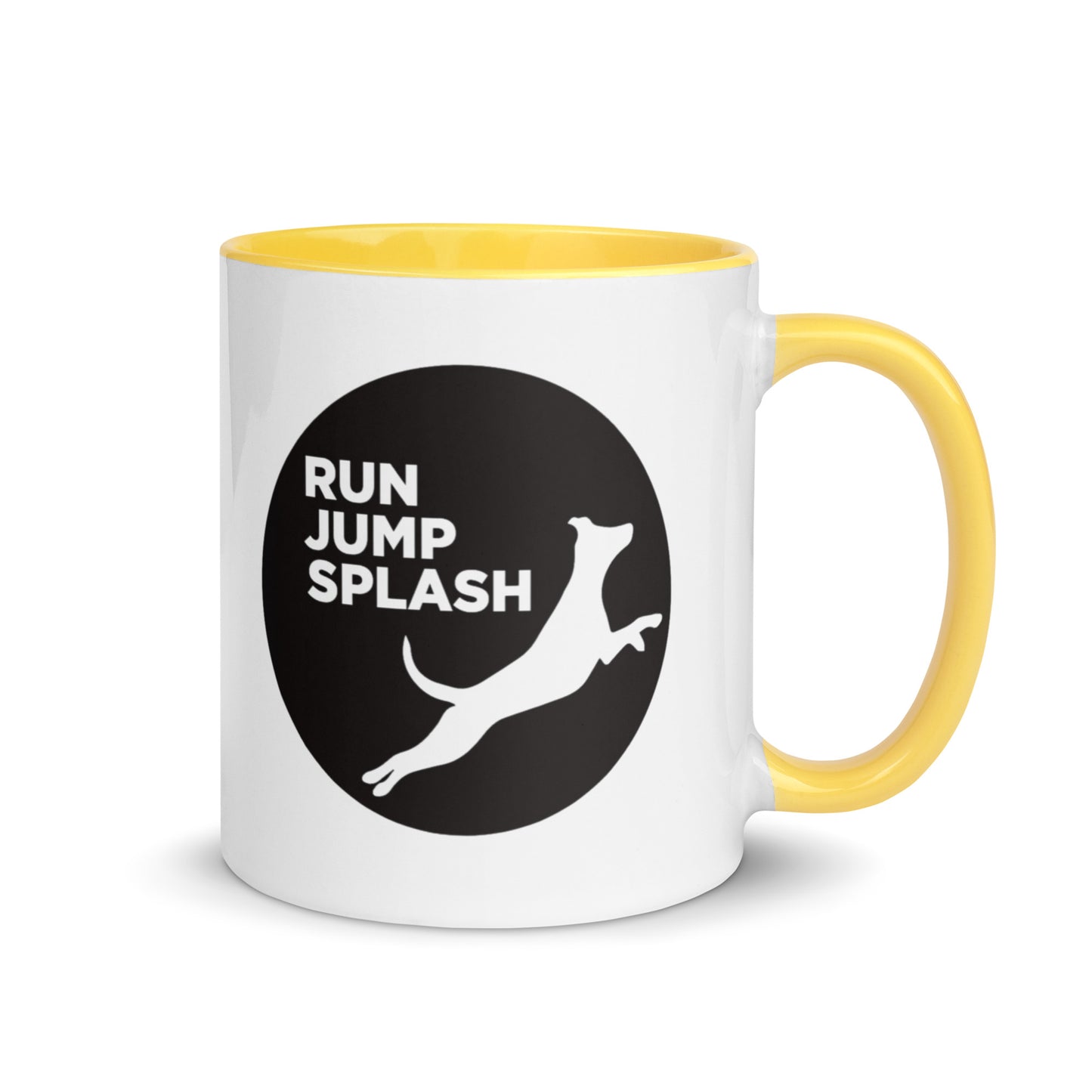 Run Jump Splash Mug with Color Inside